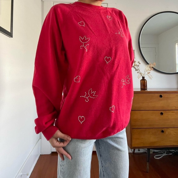Vintage red crewneck sweater - Picture 2 of 4